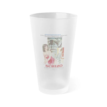 SCHIZO 1976 Movie Poster - Frosted Pint Glass 16oz-16oz-Frosted-Go Mug Yourself