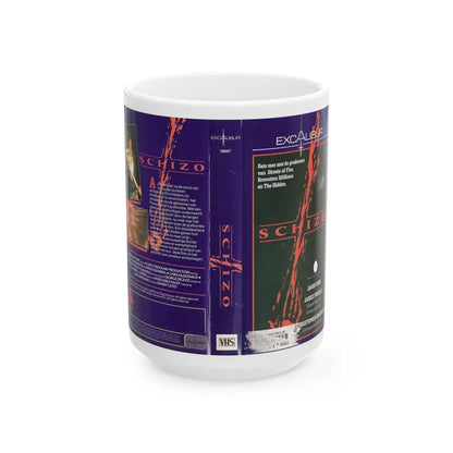 SCHIZO SXCALIBUR (VHS COVER) - White Coffee Mug-15oz-Go Mug Yourself