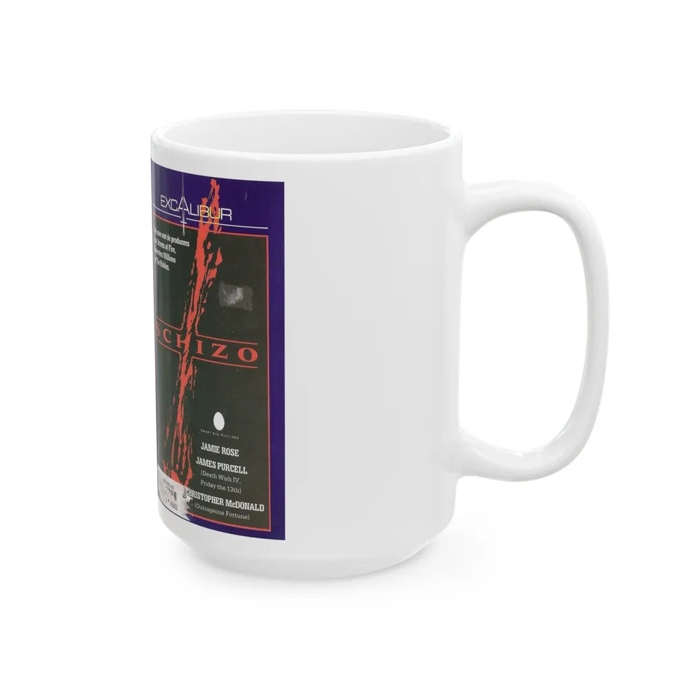 SCHIZO SXCALIBUR (VHS COVER) - White Coffee Mug-Go Mug Yourself