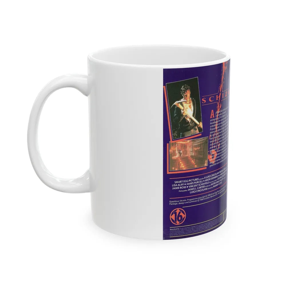 SCHIZO SXCALIBUR (VHS COVER) - White Coffee Mug-Go Mug Yourself