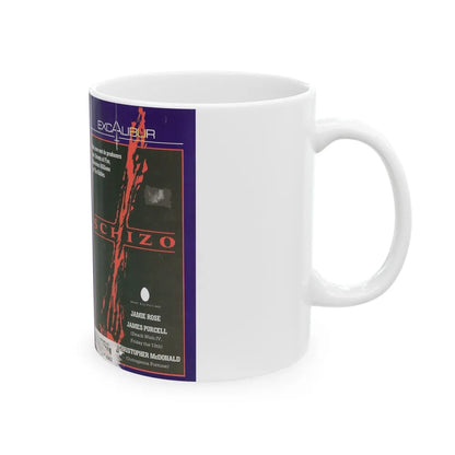 SCHIZO SXCALIBUR (VHS COVER) - White Coffee Mug-Go Mug Yourself