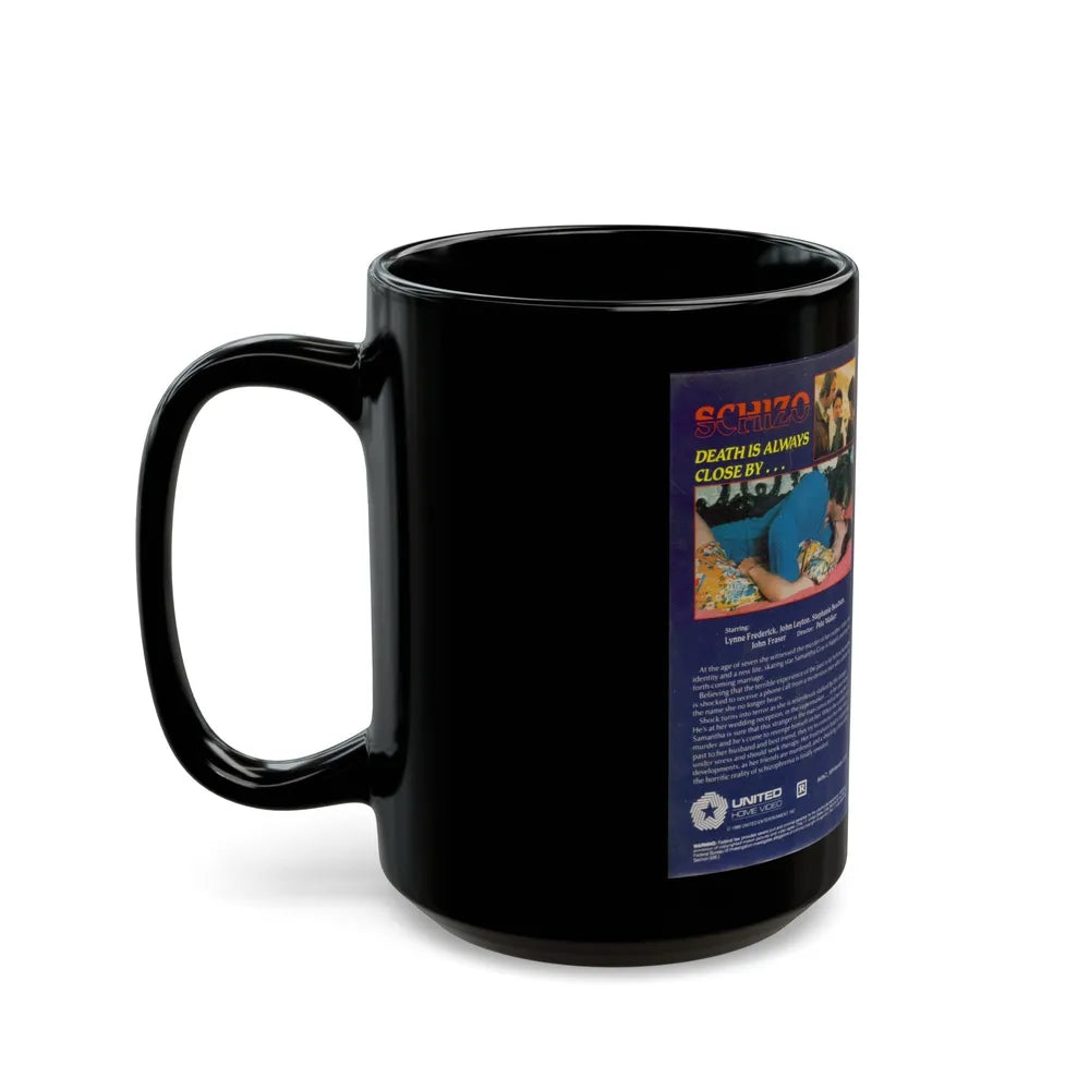 SCHIZO UNITED HOME VIDEO (VHS COVER) - Black Coffee Mug-Go Mug Yourself