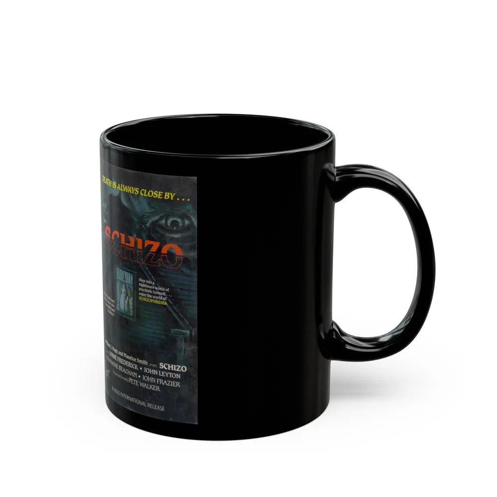 SCHIZO UNITED HOME VIDEO (VHS COVER) - Black Coffee Mug-Go Mug Yourself