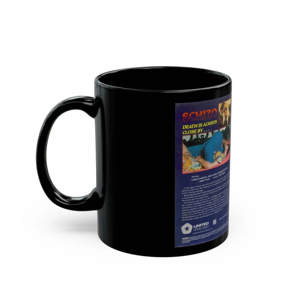 SCHIZO UNITED HOME VIDEO (VHS COVER) - Black Coffee Mug-Go Mug Yourself