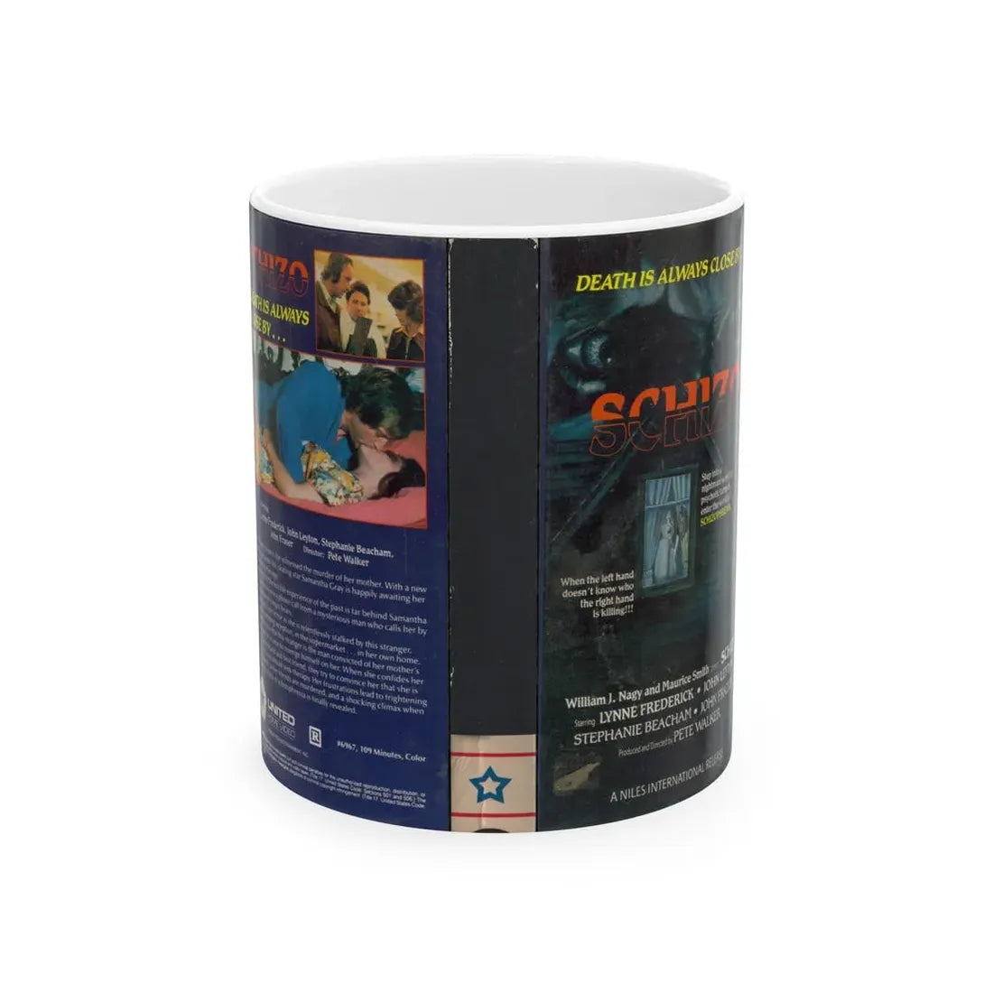 SCHIZO UNITED HOME VIDEO (VHS COVER) - White Coffee Mug 11oz - Go Mug Yourself