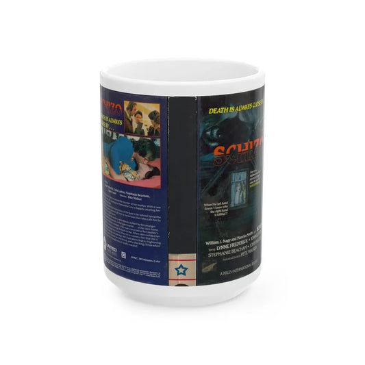 SCHIZO UNITED HOME VIDEO (VHS COVER) - White Coffee Mug 15oz - Go Mug Yourself