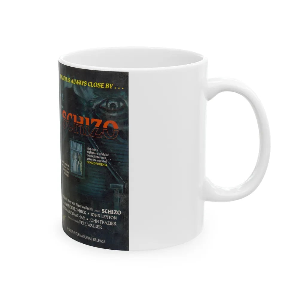 SCHIZO UNITED HOME VIDEO (VHS COVER) - White Coffee Mug-Go Mug Yourself