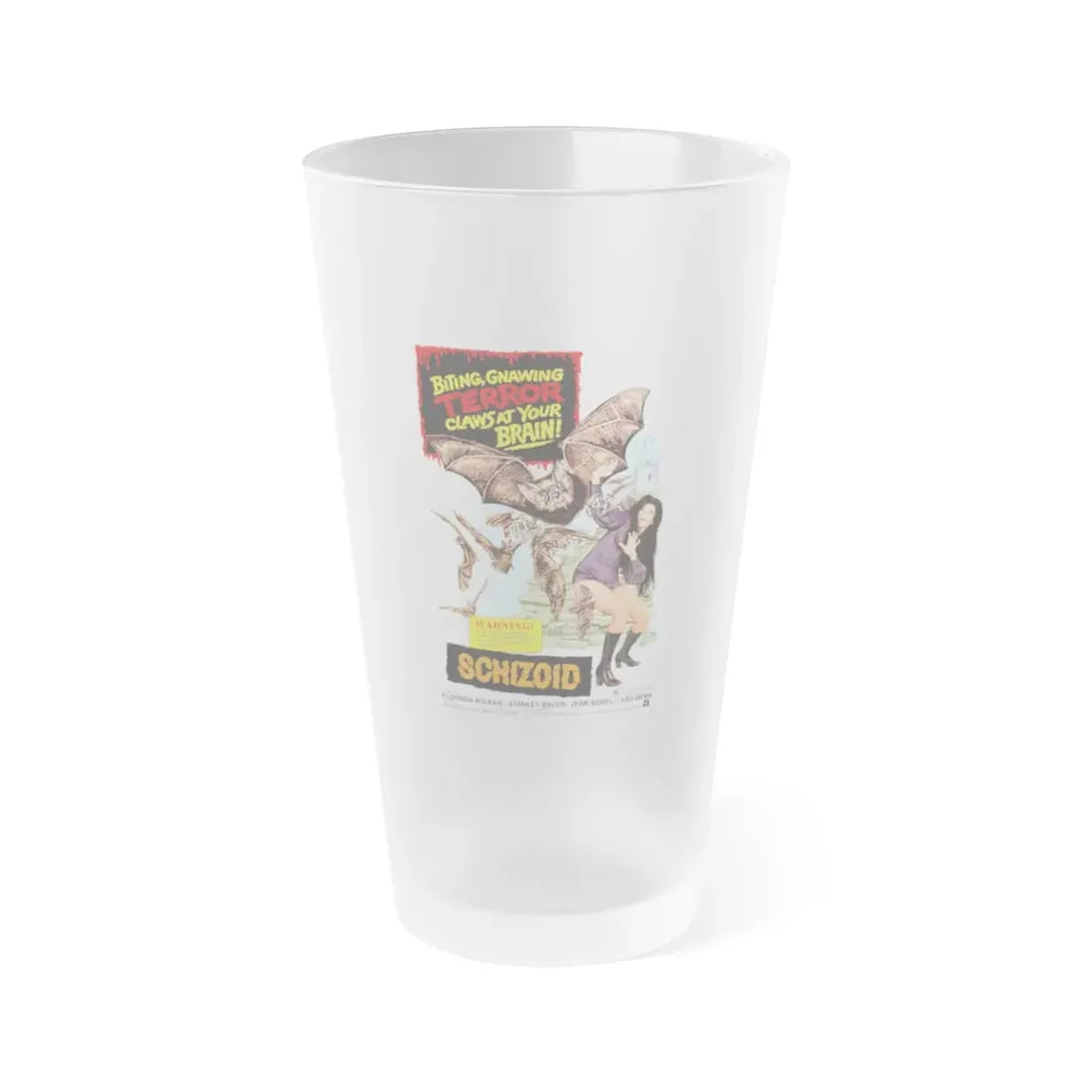 SCHIZOID (A LIZARD IN A WOMAN'S SKIN) 1971 Movie Poster - Frosted Pint Glass 16oz 16oz Frosted - Go Mug Yourself