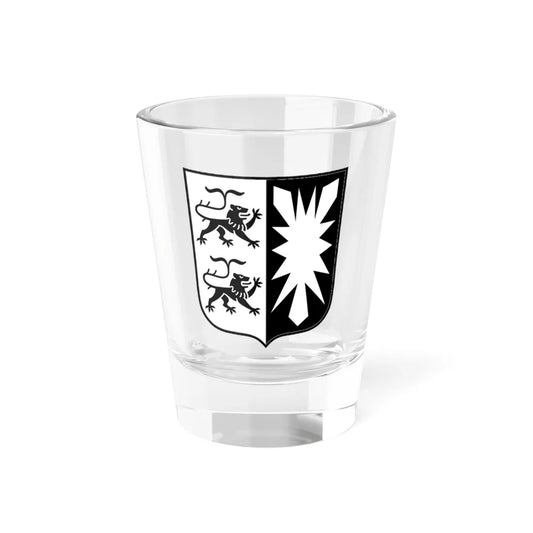 Schleswig-Holstein-Wappen-Drucksache-17-1664-black-white (Denmark) (Coat of Arms) Shot Glass 1.5oz 1.5oz - Go Mug Yourself