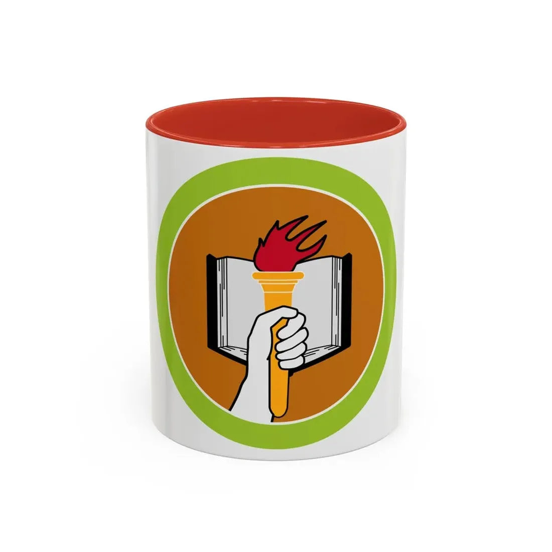 Scholarship (Boy Scout Merit Badge) Accent Coffee Mug 11oz Red - Go Mug Yourself