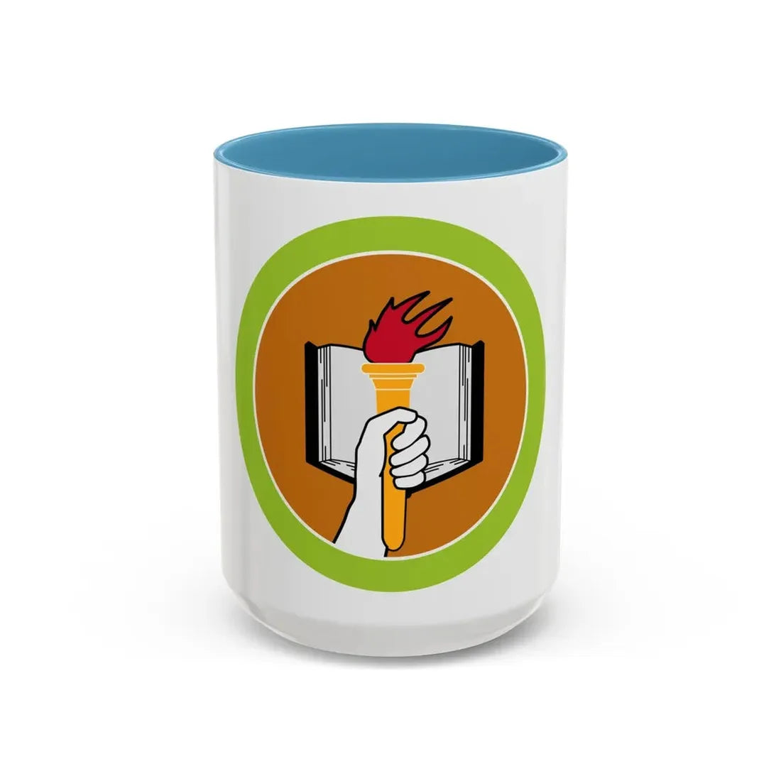Scholarship (Boy Scout Merit Badge) Accent Coffee Mug 15oz Light Blue - Go Mug Yourself