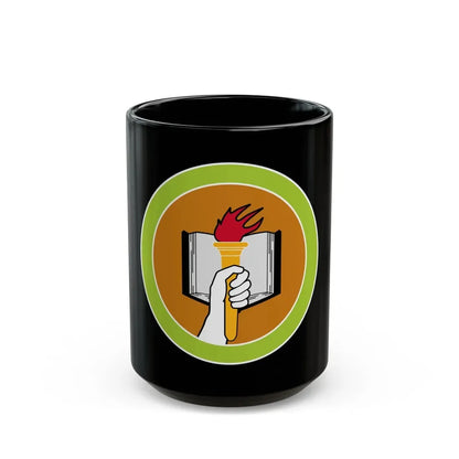 Scholarship (Boy Scout Merit Badge) Black Coffee Mug 15oz - Go Mug Yourself