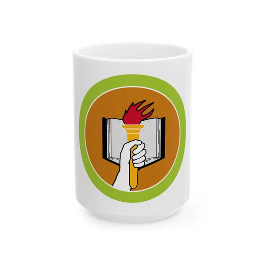 Scholarship (Boy Scout Merit Badge) White Coffee Mug-15oz-Go Mug Yourself