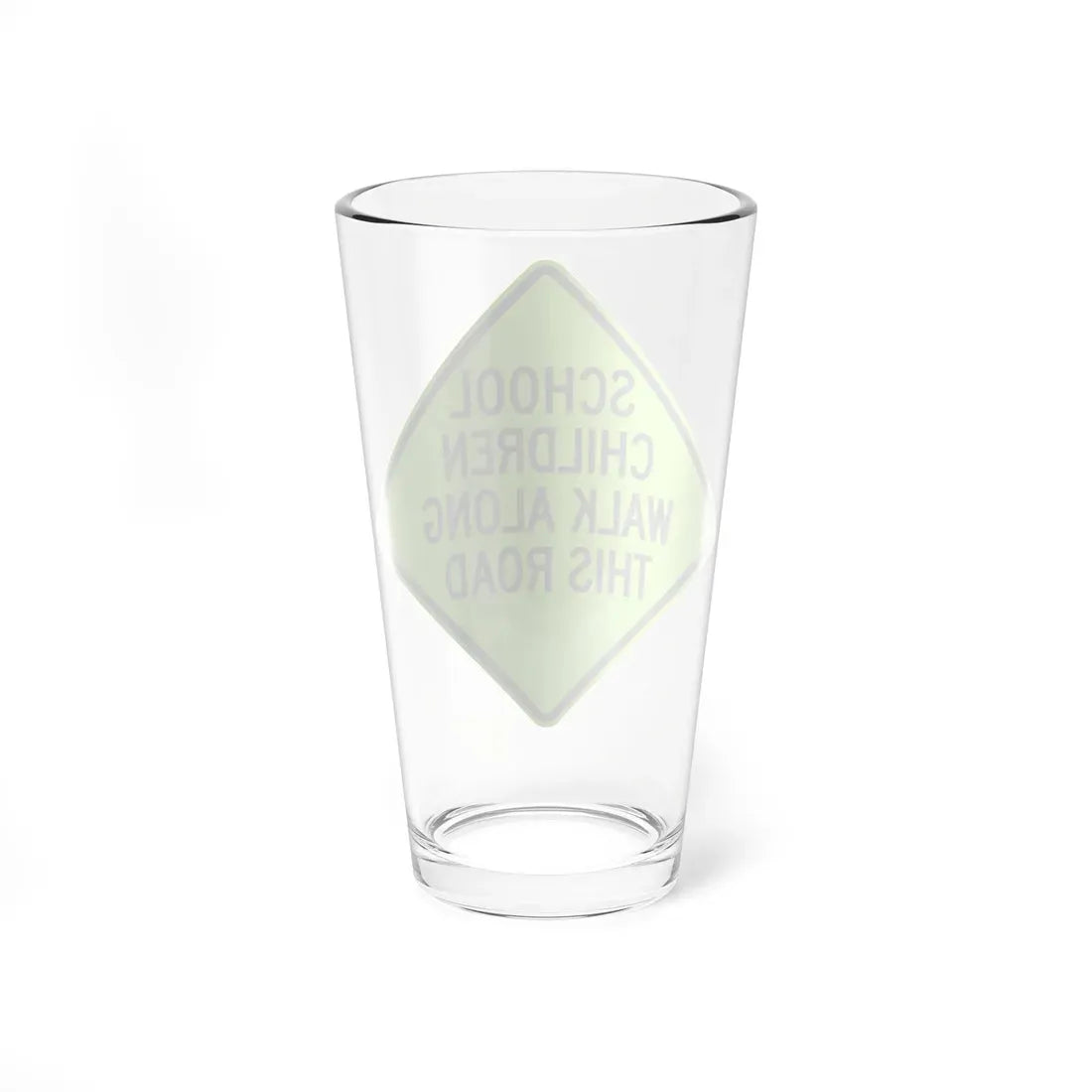 SCHOOL CHILDREN WALK ALONG THIS ROAD Delaware S3-1-DE (Delaware) (Road Sign) Pint Glass 16oz - Go Mug Yourself