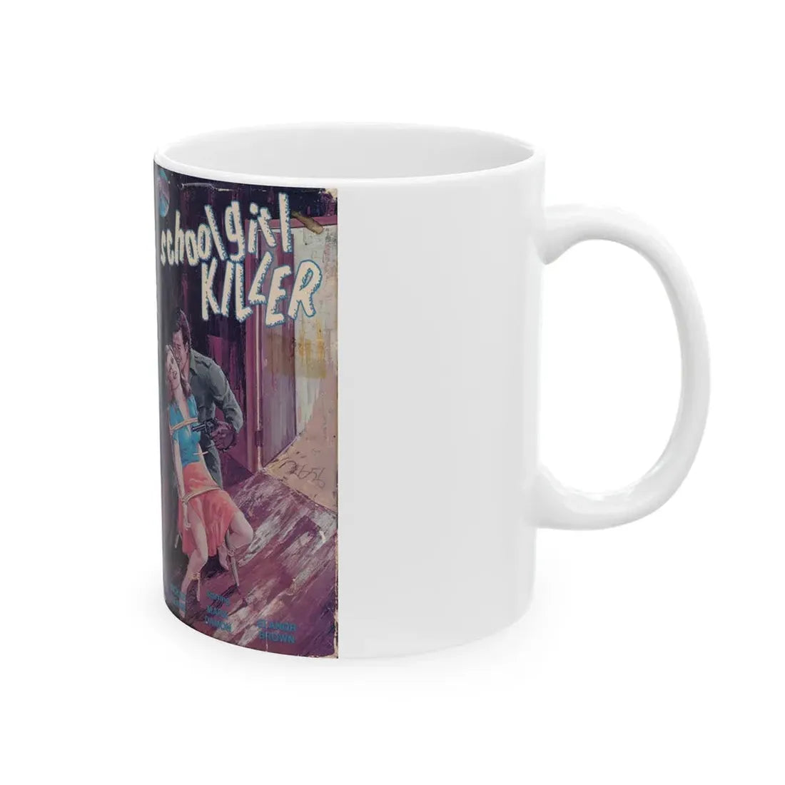 SCHOOL GIRL KILLER (VHS COVER) - White Coffee Mug - Go Mug Yourself