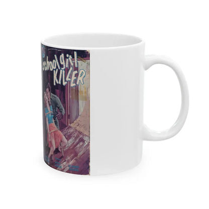 SCHOOL GIRL KILLER (VHS COVER) - White Coffee Mug - Go Mug Yourself