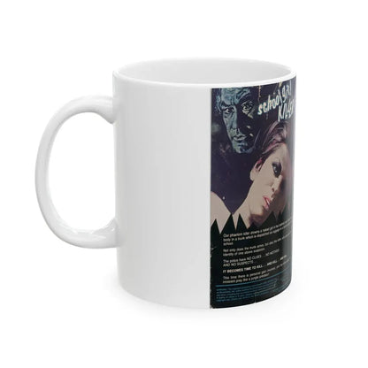 SCHOOL GIRL KILLER (VHS COVER) - White Coffee Mug - Go Mug Yourself