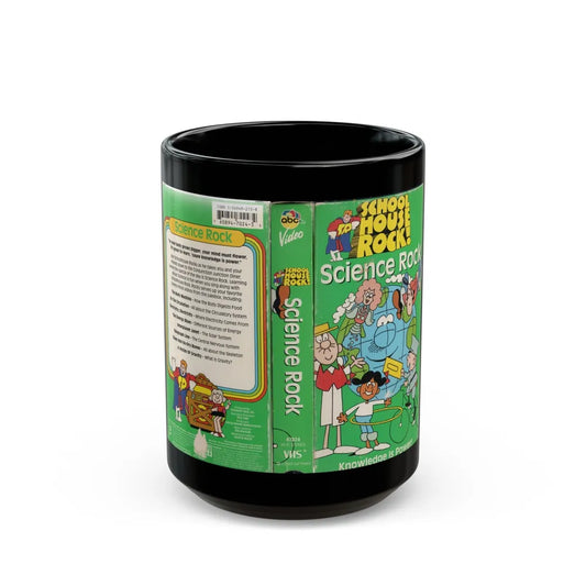 SCHOOL HOUSE ROCK SCIENCE ROCK (VHS COVER) - Black Coffee Mug-15oz-Go Mug Yourself