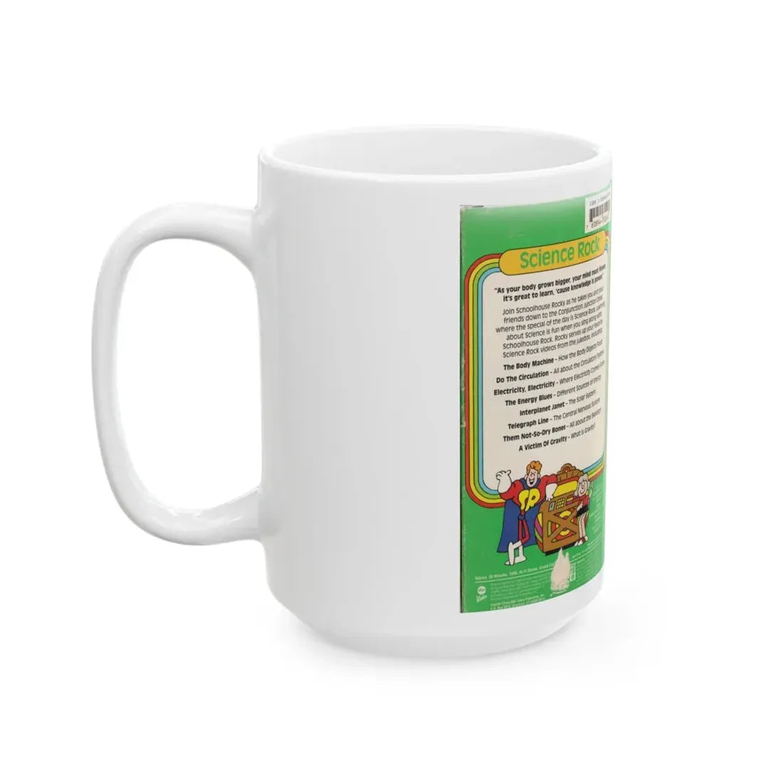 SCHOOL HOUSE ROCK SCIENCE ROCK (VHS COVER) - White Coffee Mug - Go Mug Yourself