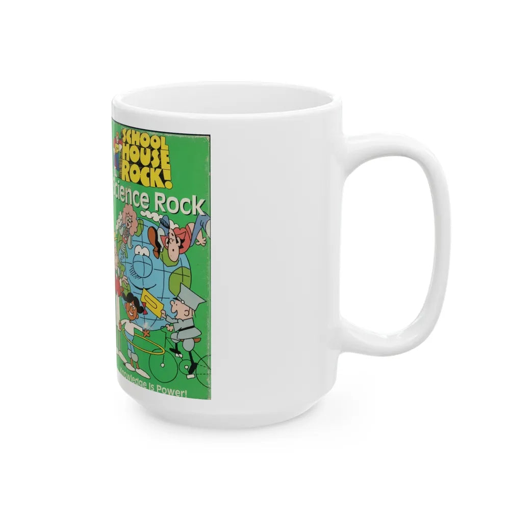 SCHOOL HOUSE ROCK SCIENCE ROCK (VHS COVER) - White Coffee Mug-Go Mug Yourself