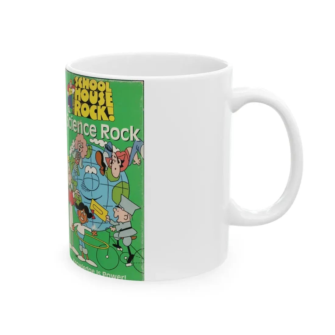 SCHOOL HOUSE ROCK SCIENCE ROCK (VHS COVER) - White Coffee Mug - Go Mug Yourself