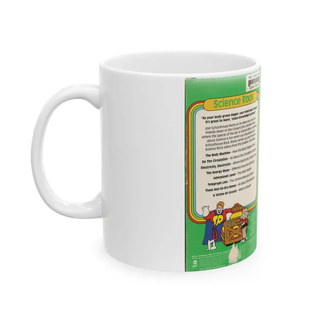 SCHOOL HOUSE ROCK SCIENCE ROCK (VHS COVER) - White Coffee Mug - Go Mug Yourself