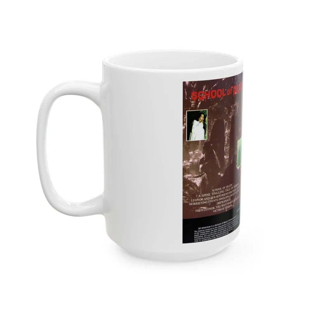 SCHOOL OF DEATH (VHS COVER) - White Coffee Mug-Go Mug Yourself