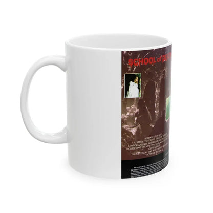 SCHOOL OF DEATH (VHS COVER) - White Coffee Mug - Go Mug Yourself
