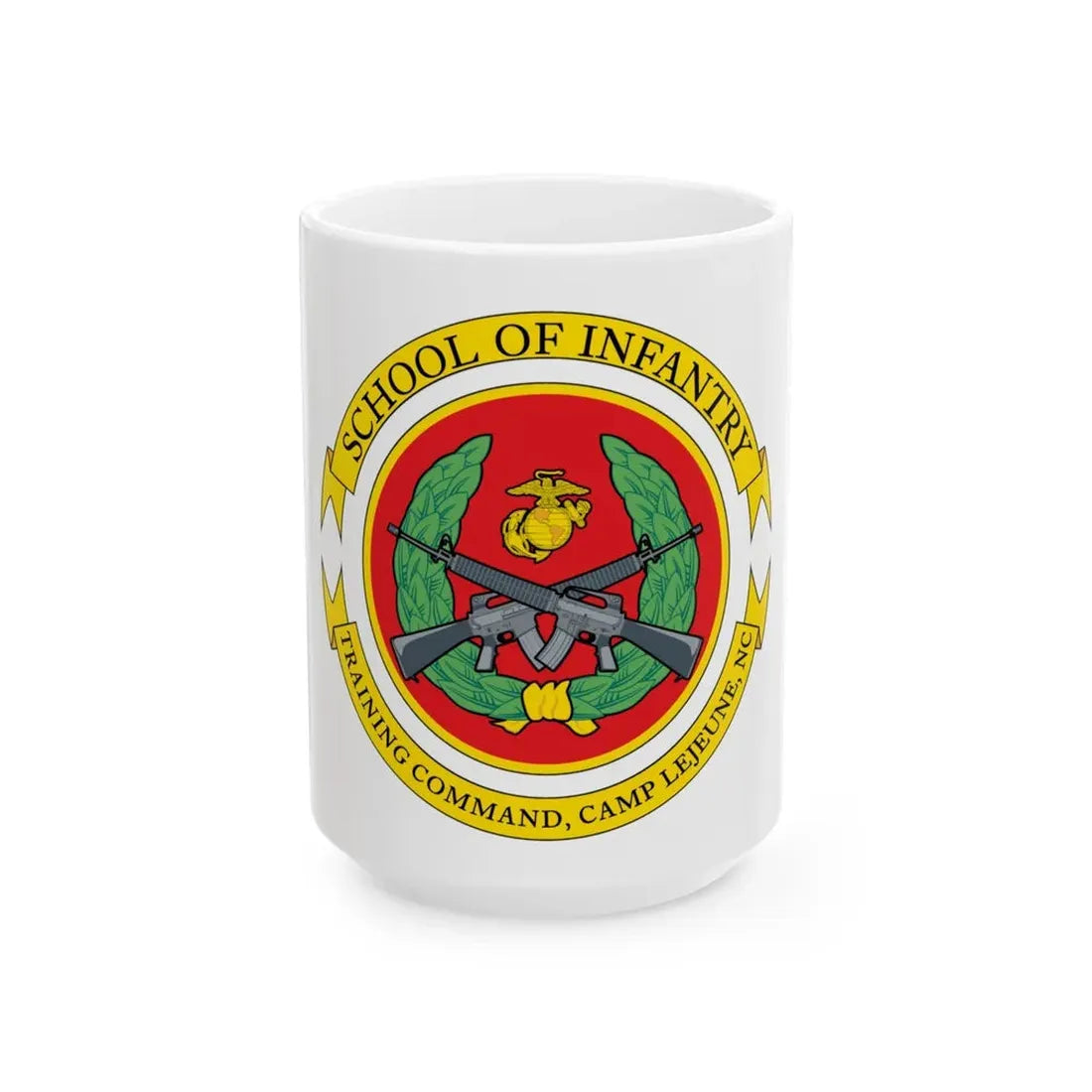 School Of Infantry Training CommandCamp Lejeune NC (USMC) White Coffee Mug 15oz - Go Mug Yourself