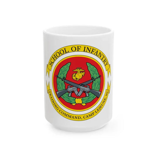 School Of Infantry Training CommandCamp Lejeune NC (USMC) White Coffee Mug 15oz - Go Mug Yourself