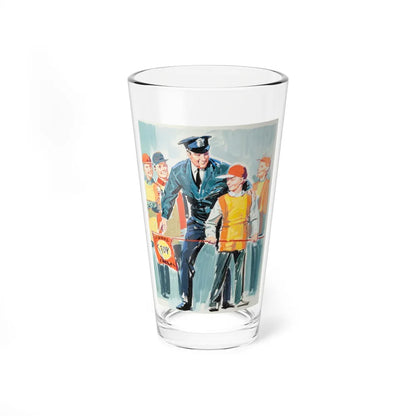 School Patrol Preliminary (Magazine Illustration) Pint Glass 16oz-16oz-Go Mug Yourself