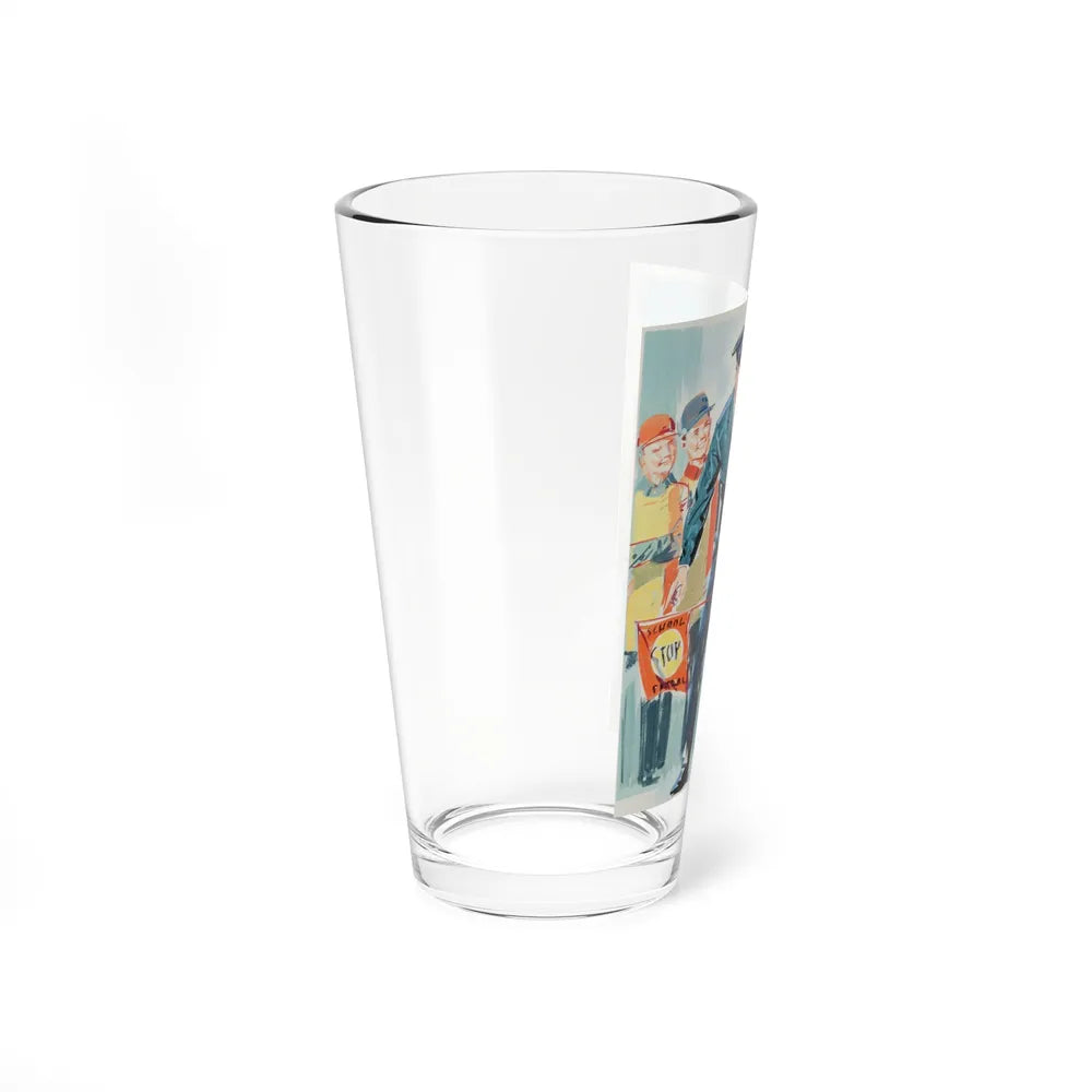 School Patrol Preliminary (Magazine Illustration) Pint Glass 16oz-Go Mug Yourself