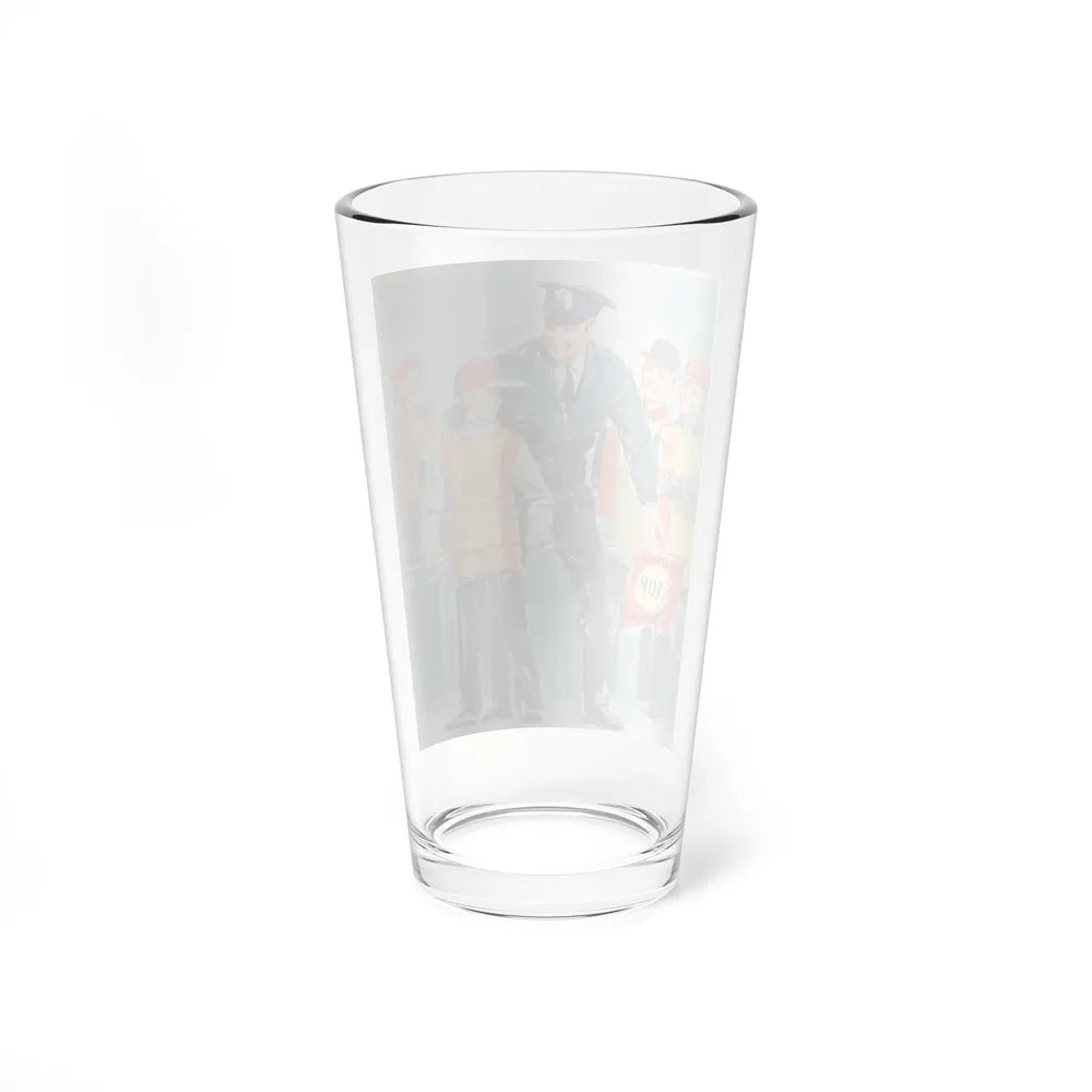 School Patrol Preliminary (Magazine Illustration) Pint Glass 16oz-Go Mug Yourself