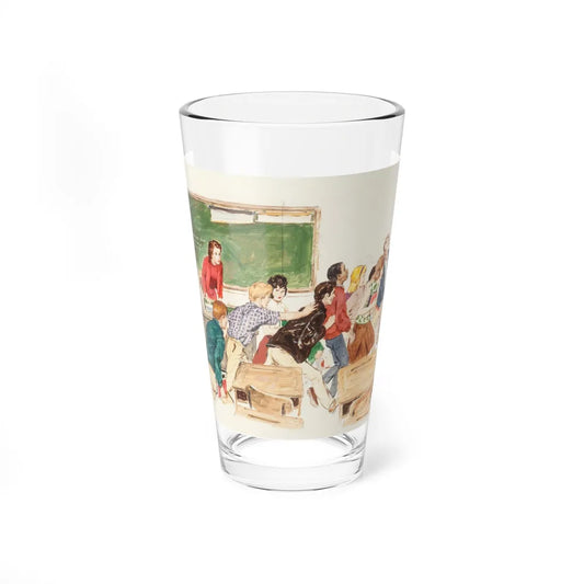 School's Out, preliminary story illustration (Magazine Illustration) Pint Glass 16oz 16oz - Go Mug Yourself