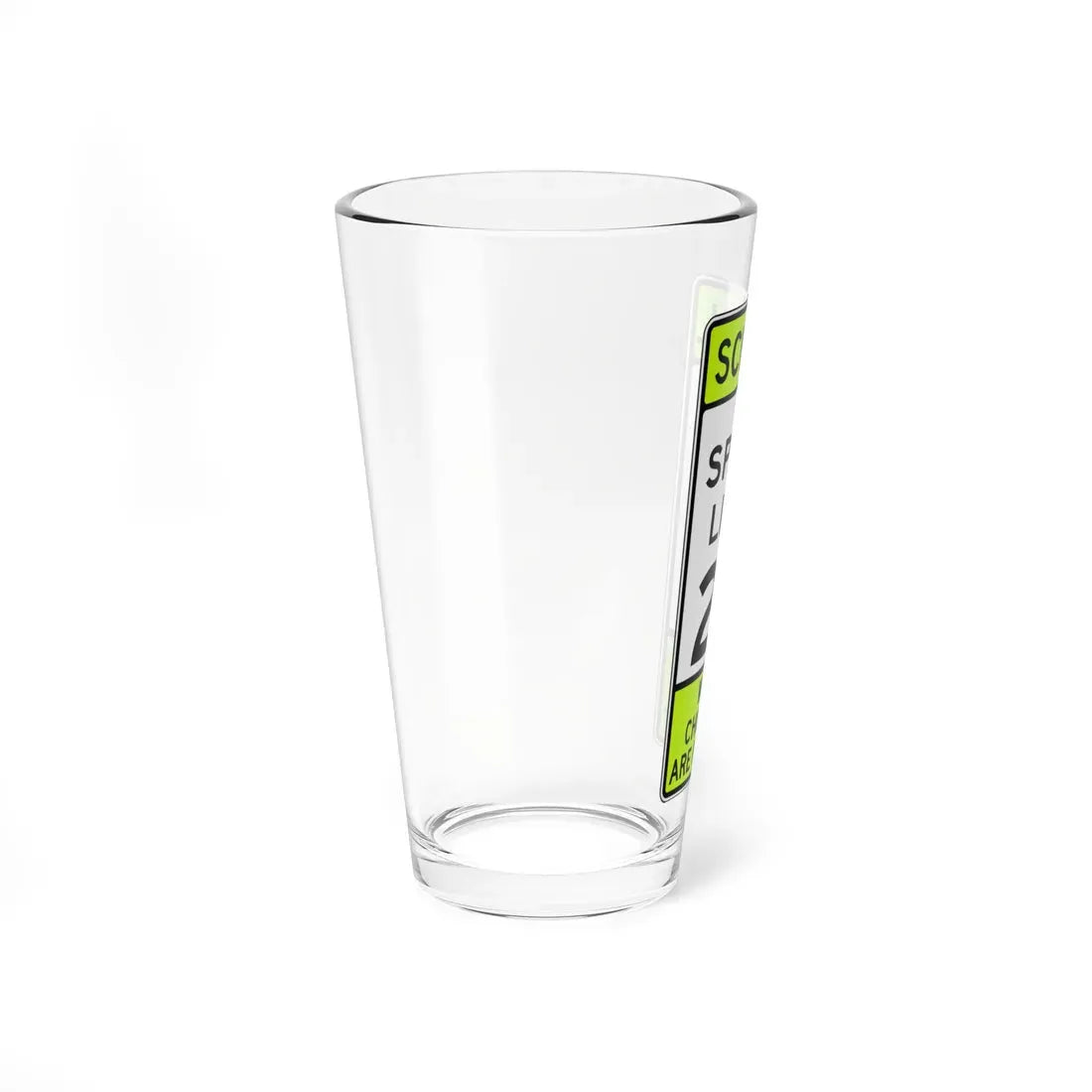 SCHOOL SPEED LIMIT CHILDREN ARE PRESENT Delaware S5-1-DE (Delaware) (Road Sign) Pint Glass 16oz - Go Mug Yourself