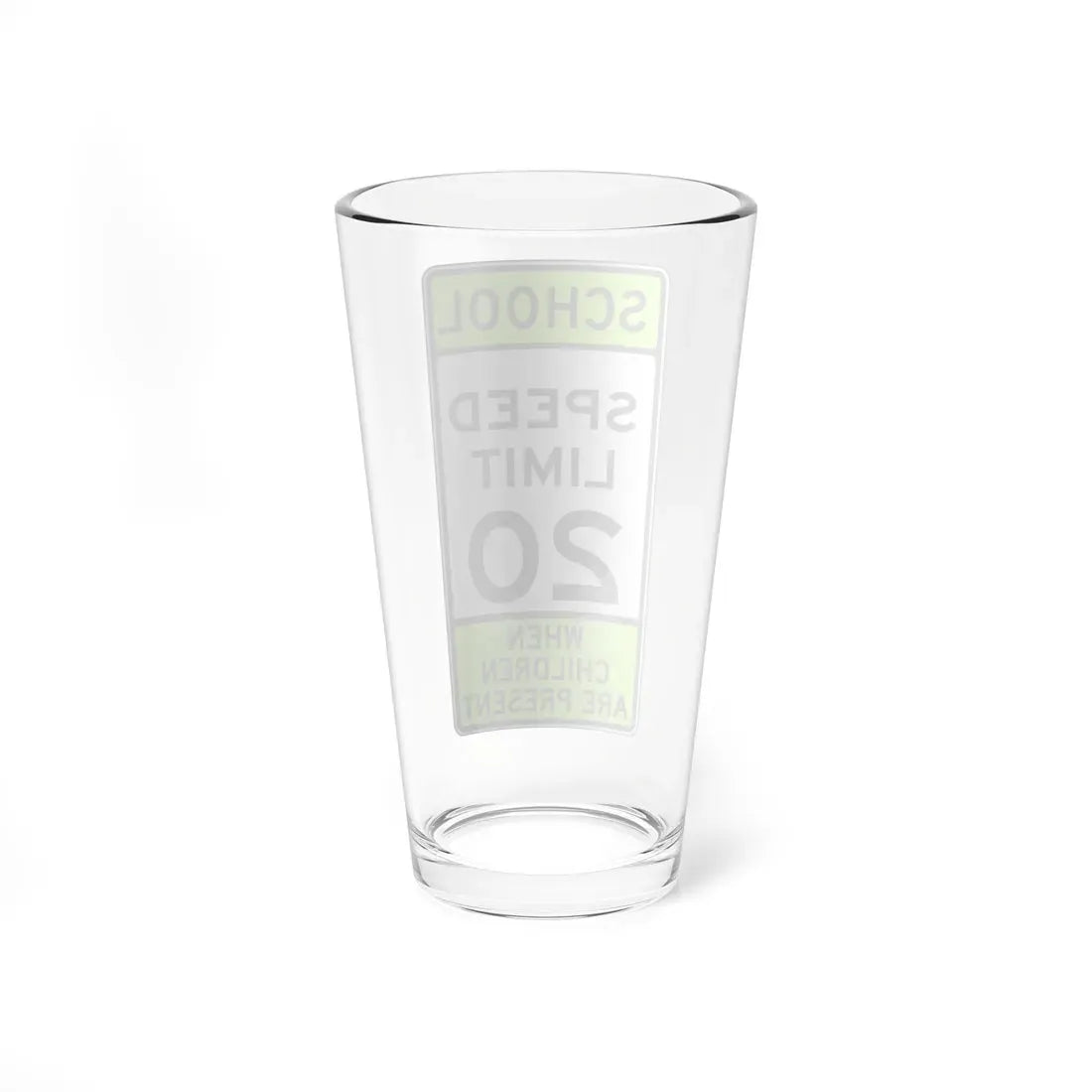SCHOOL SPEED LIMIT CHILDREN ARE PRESENT Delaware S5-1-DE (Delaware) (Road Sign) Pint Glass 16oz - Go Mug Yourself