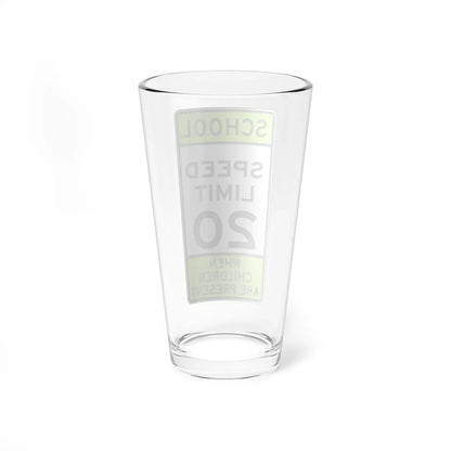 SCHOOL SPEED LIMIT CHILDREN ARE PRESENT Delaware S5-1-DE (Delaware) (Road Sign) Pint Glss 16oz - Go Mug Yourself