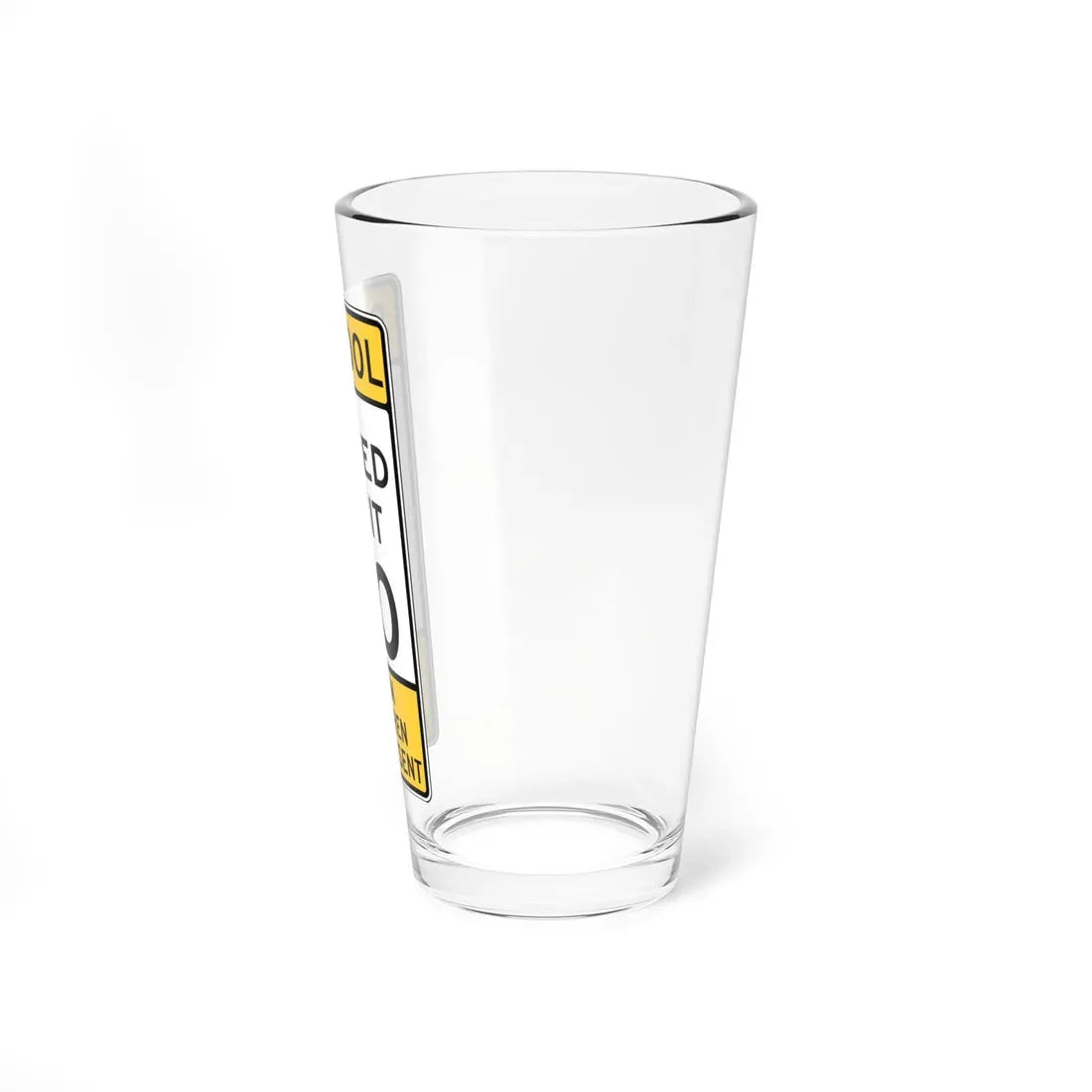 SCHOOL SPEED LIMIT CHILDREN ARE PRESENT Delaware S5-1-DE old (Delaware) (Road Sign) Pint Glass 16oz - Go Mug Yourself