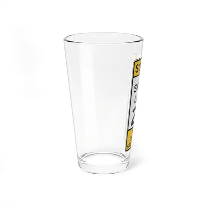 SCHOOL SPEED LIMIT CHILDREN ARE PRESENT Delaware S5-1-DE old (Delaware) (Road Sign) Pint Glss 16oz - Go Mug Yourself