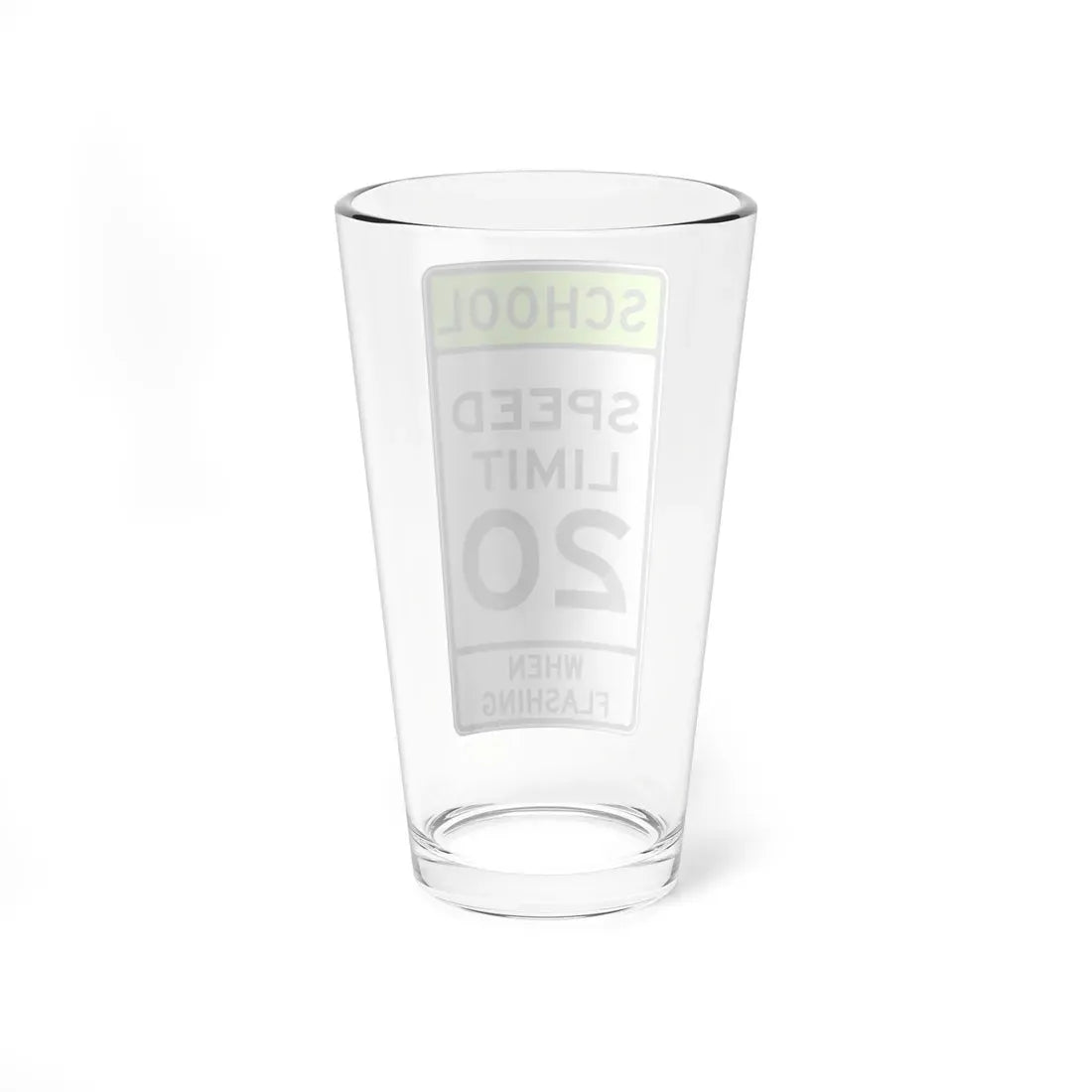 SCHOOL SPEED LIMIT FLASHING Delaware S5-3-DE (Delaware) (Road Sign) Pint Glass 16oz - Go Mug Yourself