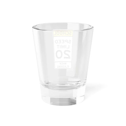 SCHOOL SPEED LIMIT FLASHING Delaware S5-3-DE old (Delaware) (Road Sign) Shot Glass 1.5oz - Go Mug Yourself
