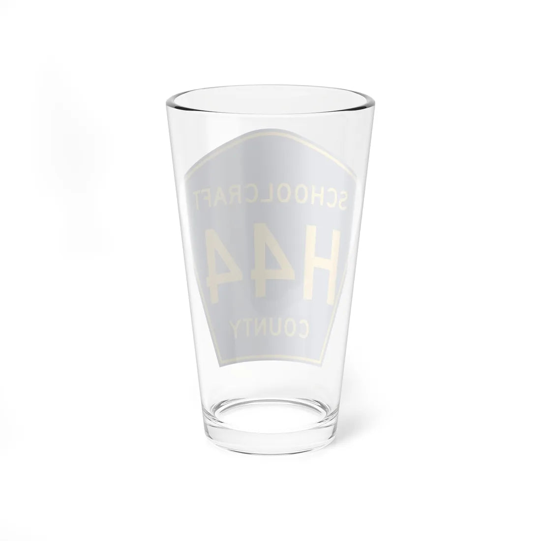 Schoolcraft County H-44 (Michigan) (Road Sign) Pint Glass 16oz - Go Mug Yourself