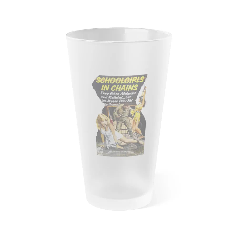 SCHOOLGIRLS IN CHAINS 1973 Movie Poster - Frosted Pint Glass 16oz-16oz-Frosted-Go Mug Yourself