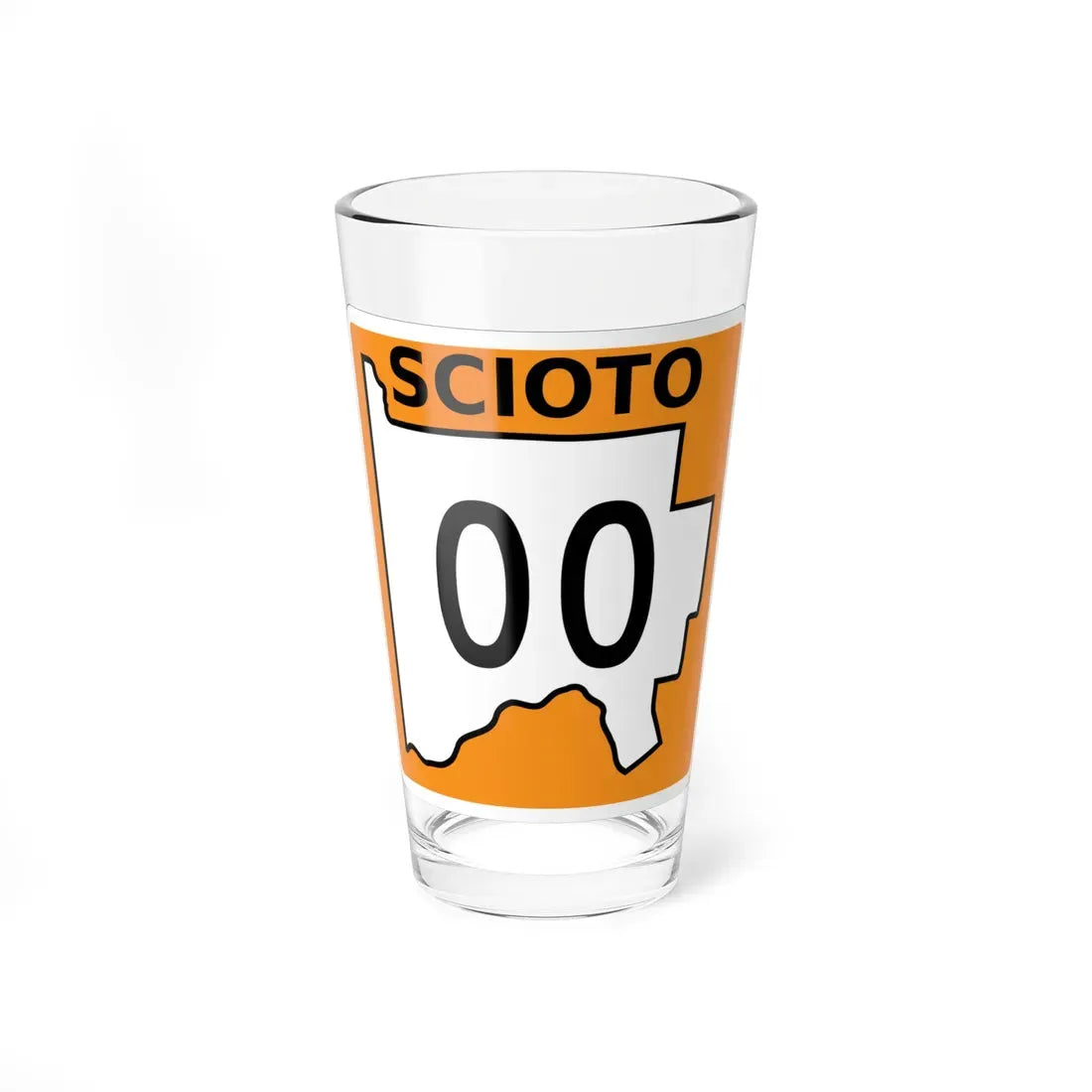Scioto County OH template (Ohio) (Road Sign) Pint Glass 16oz 16oz - Go Mug Yourself
