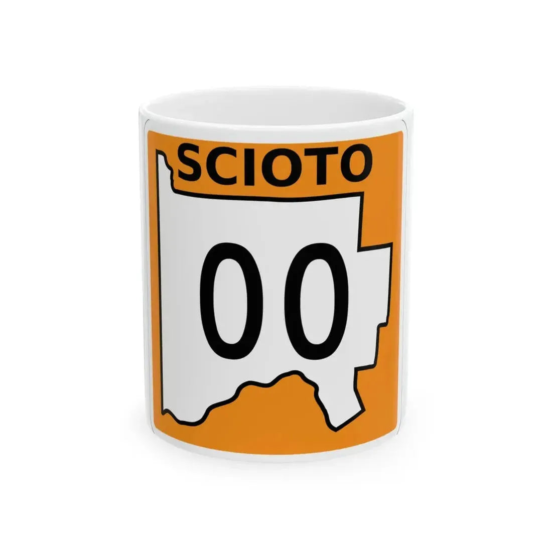 Scioto County OH template (Ohio) (Road Sign) White Coffee Mug 11oz - Go Mug Yourself