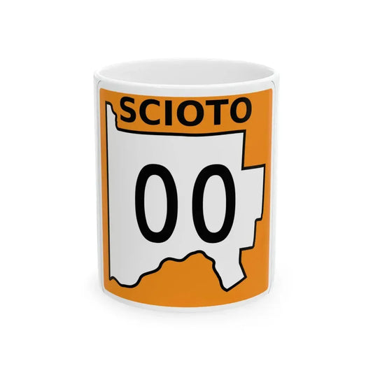 Scioto County OH template (Ohio) (Road Sign) White Coffee Mug 11oz - Go Mug Yourself