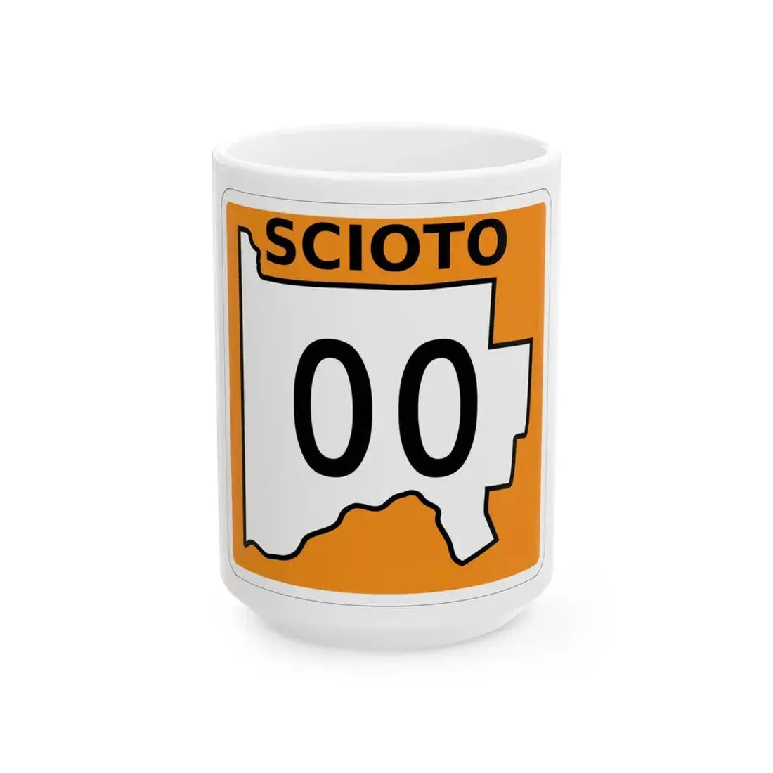 Scioto County OH template (Ohio) (Road Sign) White Coffee Mug 15oz - Go Mug Yourself