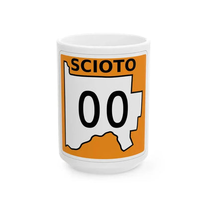Scioto County OH template (Ohio) (Road Sign) White Coffee Mug 15oz - Go Mug Yourself