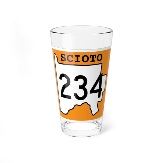 Scioto County Route 234 OH (Ohio) (Road Sign) Pint Glass 16oz 16oz - Go Mug Yourself