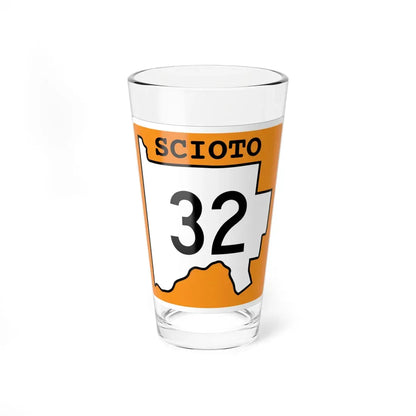 Scioto County Route 32 OH (Ohio) (Road Sign) Pint Glass 16oz 16oz - Go Mug Yourself